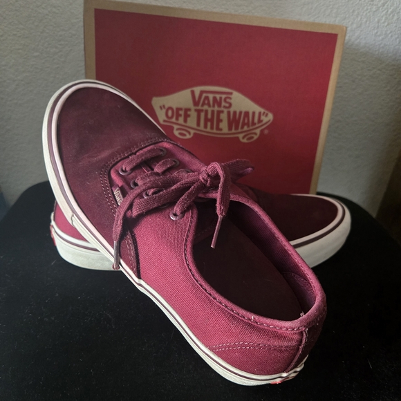 Vans Burgundy and White Sneakers - Picture 2 of 7